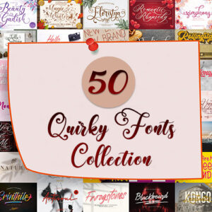 50 Quirky Fonts Collection | Extended Commercial License