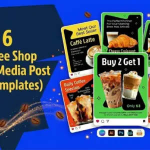 6 Coffee Shop Instagram Post Templates