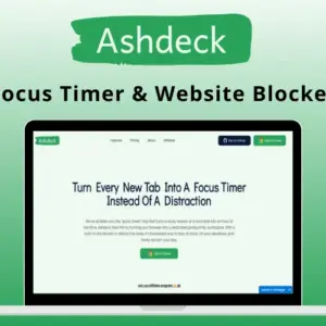 Ashdeck - Focus Timer & Website Blocker | Lifetime Access