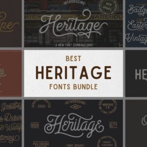 Best Heritage Fonts Bundle | Extended Commercial Licnese