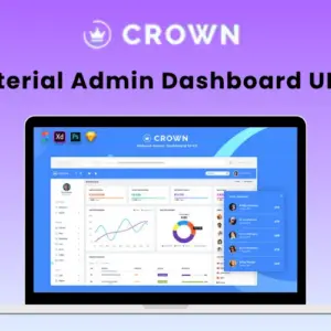 Crown – Material Admin Dashboard UI Kit | Lifetime Access