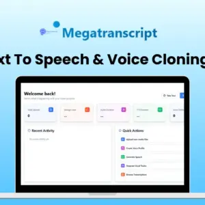 Megatranscript - AI Text To Speech & Voice Cloning Tool | Lifetime Access